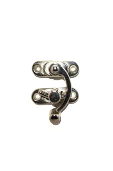 Yay Gözü, Ahşap Kutu Klipsi - Büyük 37x45 mm, Nikel, 1 Adet