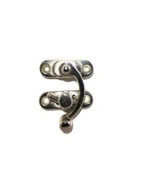 Yay Gözü, Ahşap Kutu Klipsi - Küçük 28x33 mm, Nikel 1 Adet