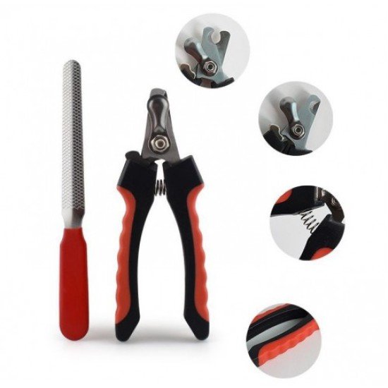 Yaylı Evcil Hayvan Tırnak Makası - Paslanmaz Çelik Törpülü Set Yaylı Evcil Hayvan Tırnak Makası - Paslanmaz Çelik Törpülü Set