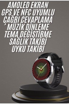 Yeni Nesil Akıllı Saat 1.5 Inç Amoled Ekran Çağrı Cevaplayabilen