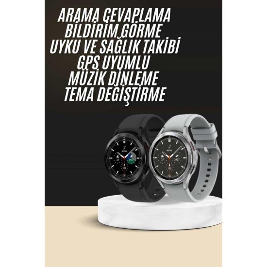 Yeni Nesil Akıllı Saat Çağrı Cevaplayabilen Plastik 47 Mm Uyumlu Kordon