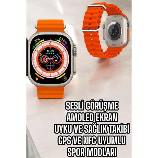 Yeni Nesil Akıllı Saat Nabız Ölçer Sağlık Ölçer ve Kalori Ölçer Uyku Takibi NFC Özelliği