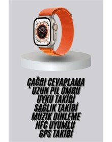 Yeni Nesil Akıllı Saat Uyku ve Sağlık Takibi Titeşimli Sesli Arama Mesaj ve Bildirim Görme