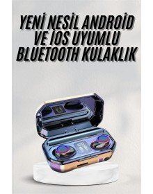 Yeni Nesil Bluetooth Kulaklık Uzun Pil Ömrü El Fenerli Dijital Şarj Göstergeli