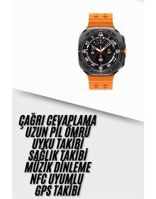 Yeni Nesil Çağrı Cevaplayabilen 47 MM Titreşimli Çok Fonksiyonlu Akıllı Saat