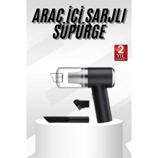 Yeni Nesil Mini Vakumlu Araç Süpürgesi El Süpürgesi Şarjlı