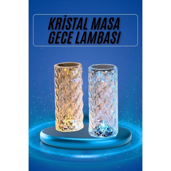 Yeni Nesil Modern Kristal Masa ve Gece Lambası Dokunmatik Renk Değiştirebilen Yeni Nesil Modern Kristal Masa ve Gece Lambası Dokunmatik Renk Değiştirebilen