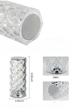 Yeni Nesil Modern Kristal Masa ve Gece Lambası Dokunmatik Renk Değiştirebilen
