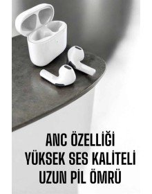 Yeni Nesil Pro Bluetooth Kulaklık Uzun Pil Ömrü Beyaz