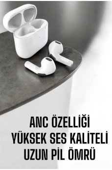 Yeni Nesil Pro Bluetooth Kulaklık Uzun Pil Ömrü Beyaz