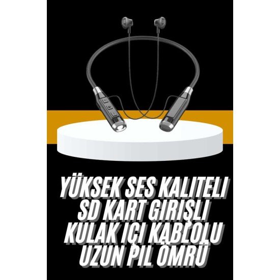 Yeni Nesil Silikonlu Kulak İçi Kablosuz Kesintisiz Bluetooth Kulaklık Kablolu