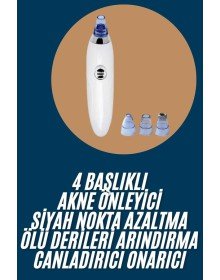Yeni Nesil Vakumlu Pilli Siyah Nokta ve Yüz Temizleme Cihazı 4 Başlıklı