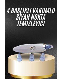 Yeni Nesil Vakumlu Pilli Siyah Nokta ve Yüz Temizleme Cihazı 4 Başlıklı