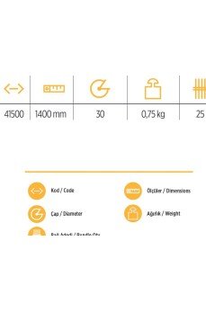YKS 41500 Tırmık Sapı 140 cm