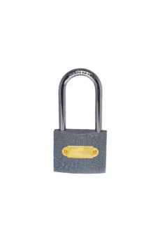 YMK Eko Gri Döküm Uzun Kancalı Asma Kilit 38mm