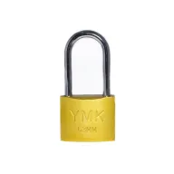 YMK Eko Sarı Boyalı Uzun Kancalı Asma Kilit 38mm