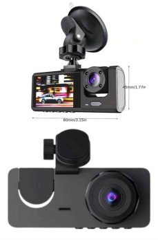 Yol Kayıt Araç Kamerası HD DVR 3 Kameralı 2.0in Ekranlı Ön İç Arka Yol Kayıt Araç Kamerası HD DVR 3 Kameralı 2.0in Ekranlı Ön İç Arka