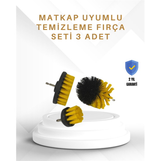 Yüksek Devirde Etkili Temizlik Sağlayan Matkap Ucu Fırça Seti