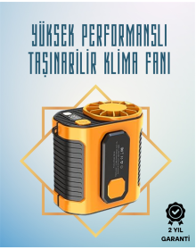 Yüksek Hızlı Mini Klima Fan – 11 m/s Rüzgar Gücü, 100 Hız Ayarı