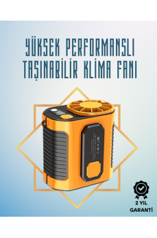 Yüksek Hızlı Mini Klima Fan – 11 m/s Rüzgar Gücü, 100 Hız Ayarı