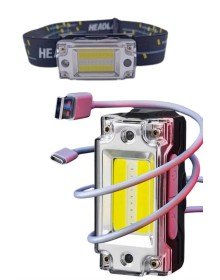 Yüksek Işıklı Şarjlı ve Sensörlü LED Kafa Lambası Kamp Lambası