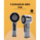 Yüksek Verimli Soğutmalı El Fanı | 100 Seviye Hız Kontrolü | 6 Saat Pil Ömrü