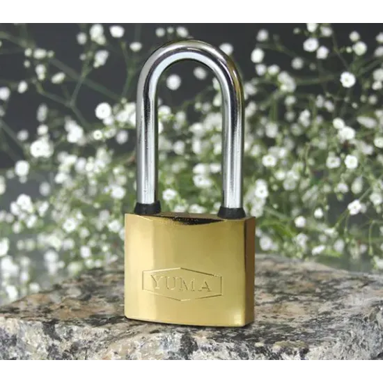 Yuma Sarı Kaplama Döküm Uzun Asma Kilit 38mm