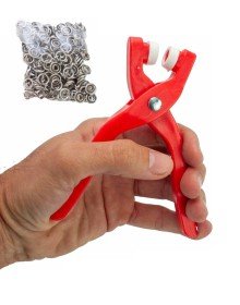 Yuvarlak Halkalı Kuş Gözü Pensesi 9.5 Mm - Bebek Elbise Çıtçıt Montaj Seti 100Lü