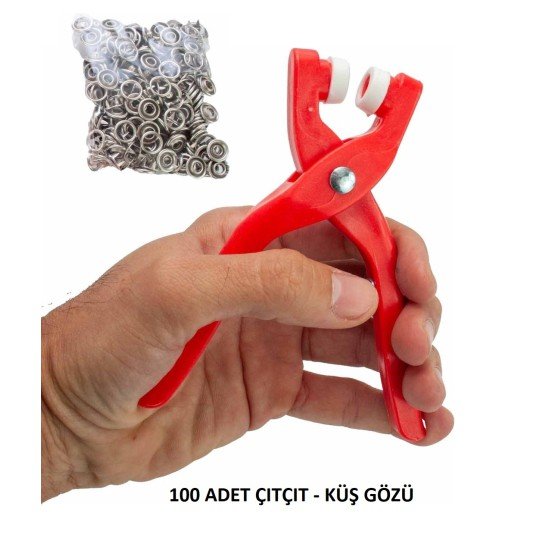 Yuvarlak Halkalı Kuş Gözü Pensesi 9.5 Mm - Bebek Elbise Çıtçıt Montaj Seti 100Lü Yuvarlak Halkalı Kuş Gözü Pensesi 9.5 Mm - Bebek Elbise Çıtçıt Montaj Seti 100Lü