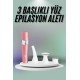 Yüz, Kaş ve Tüm Vücut Epilasyon Aleti3 Başlıklı Epilatör Tüm Cilt Tiplerine Uygun