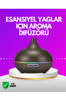 Zamanlayıcılı ve Otomatik Kapanmalı Aromaterapi Nemlendirici Difüzör