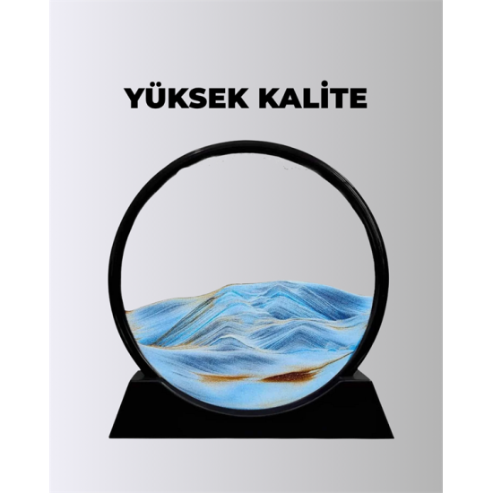 Zihin Açıcı Kum Manzarası – 3D Dinamik Kum Tablosu, Dekoratif, Dönüştükçe Yenilenen Sakinleştirici Sanat Eseri