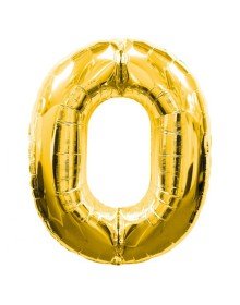 Number 0 Foil Balloon Gold Color 40 inches