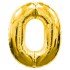 Number 0 Foil Balloon Gold Color 40 inches
