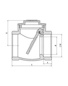 1 1/2 Shaker Check Valve Solid Brass
