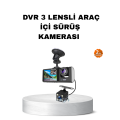 Three Camera In-Car Recording System with Full HD Night Vision and G-Sensor Support
