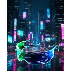 Illuminated LED Party Glasses Multi-Color Mode Cyberpunk Design