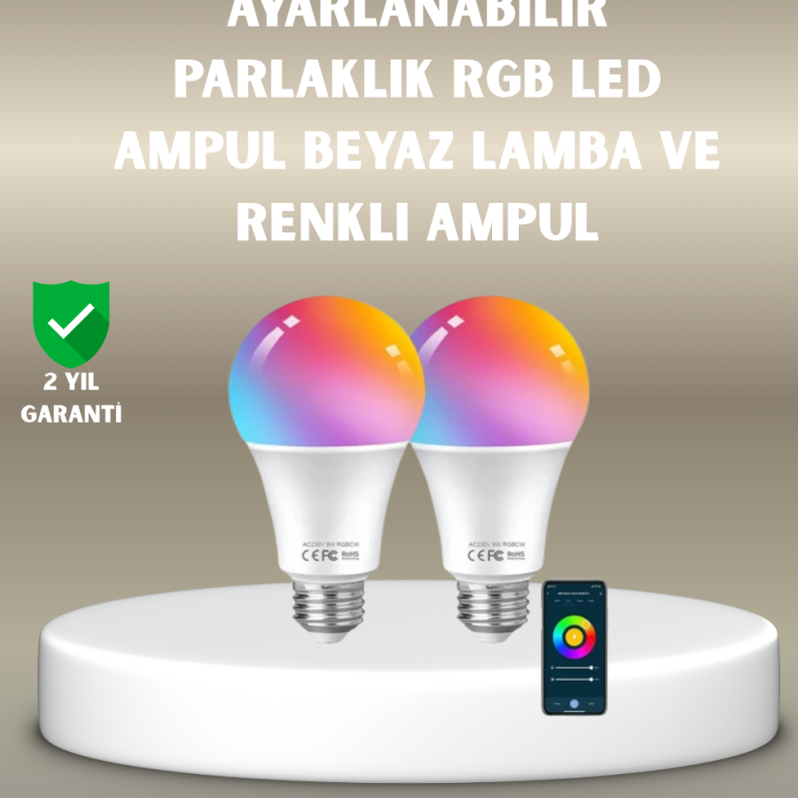 Smart 9W RGBW LED Bulb with economical romantic light