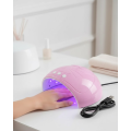 45W Nail Polish Dryer Machine with 15 LEDs with Ultraviolet Light Pink