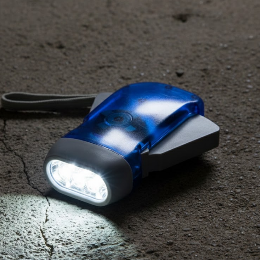 Self-Charging Flashlight Battery-Free 3 LED Emergency Flashlight
