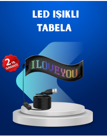 RGB Color LED Screen Signage with USB Connection and Scrolling Text Support