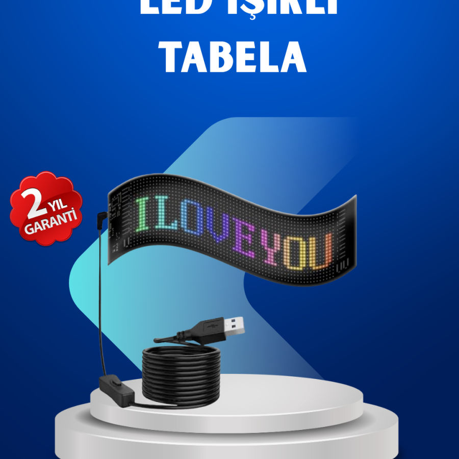 RGB Color LED Display Sign with USB Connection and Scrolling Text Supported