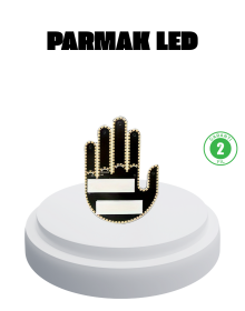 176 LED Amber Color Hand Gesture Controlled Motorcycle Turn Signal