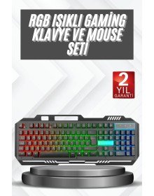 Illuminated Q Keyboard Mouse Set Black Keyboard