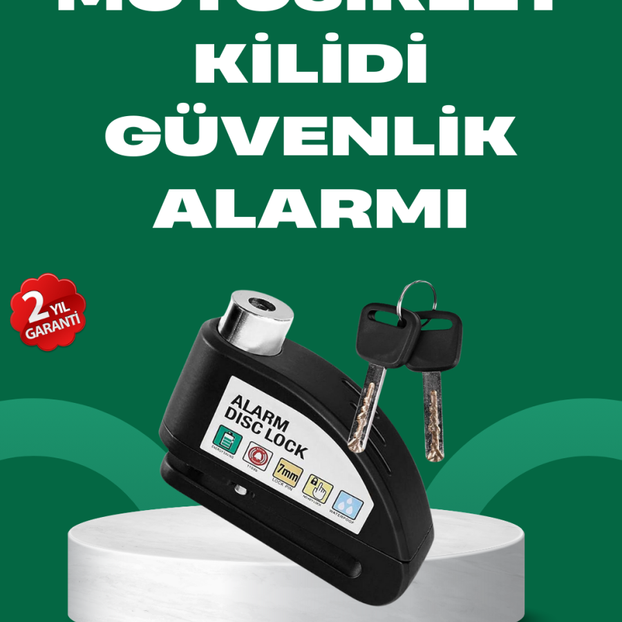 Motorcycle Scooter Bike Wheel Disc Lock Alarm Security