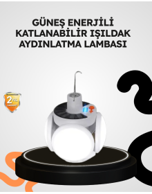 Solar Powered Foldable 5 Blades Solar Garden Lamp