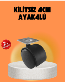 Unlocked 4 cm Wheels and Legs Set of 4 Quiet and Durable