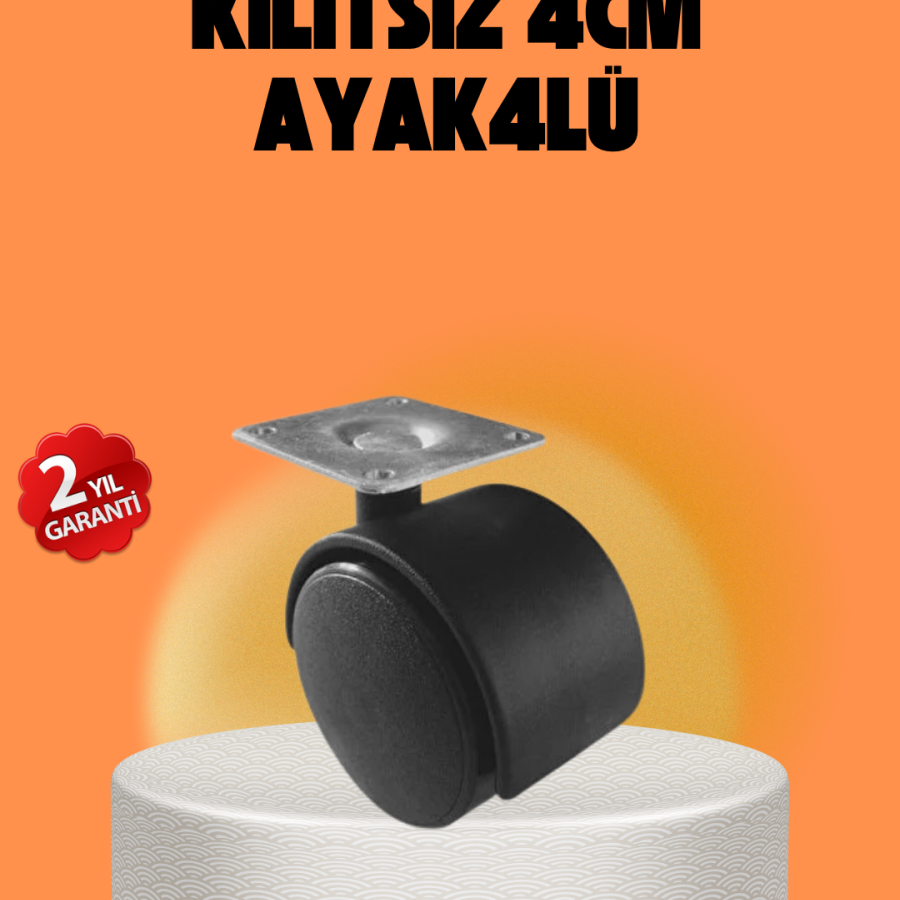 Unlocked 4 cm Wheels and Legs Set of 4 Quiet and Durable