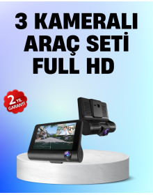 Full HD 1080P 3 Camera Car DVR – Security Solution with Night Vision and G-Sensor
