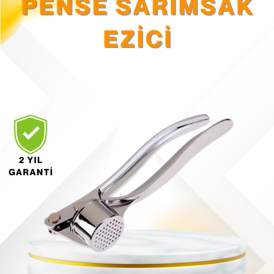 Metal Garlic Crusher Ergonomic Grip and Powerful Pressing